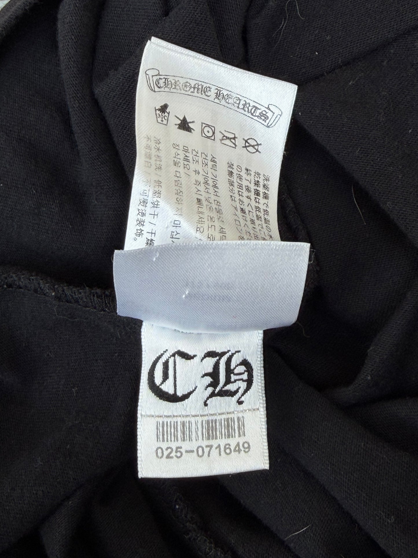 Chrome Hearts Black & White Scroll Logo T-Shirt