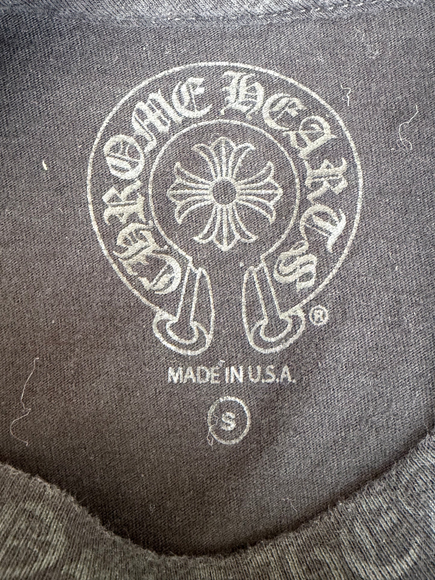 Chrome Hearts Black Neck Logo Longsleeve T-Shirt