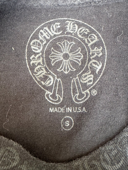 Chrome Hearts Black Neck Logo Longsleeve T-Shirt