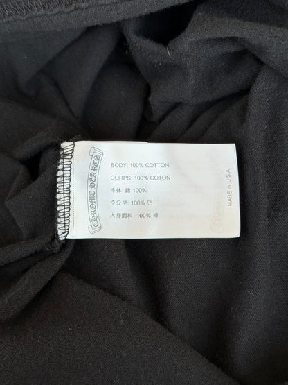 Chrome Hearts Black Neck Logo Longsleeve T-Shirt