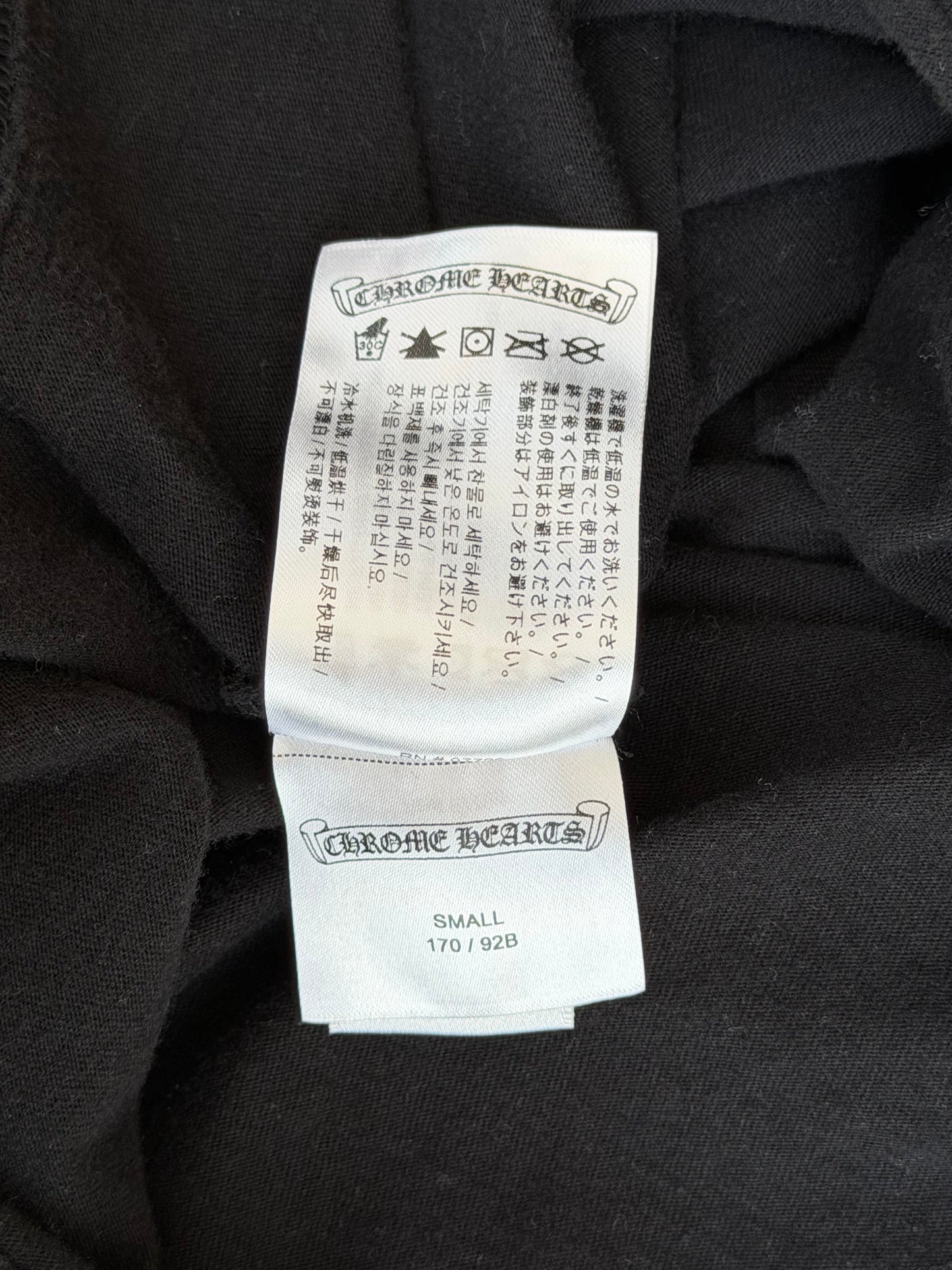 Chrome Hearts Black Neck Logo Longsleeve T-Shirt