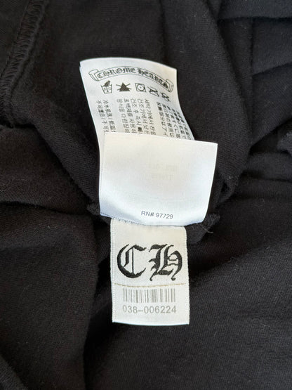 Chrome Hearts Black Neck Logo Longsleeve T-Shirt