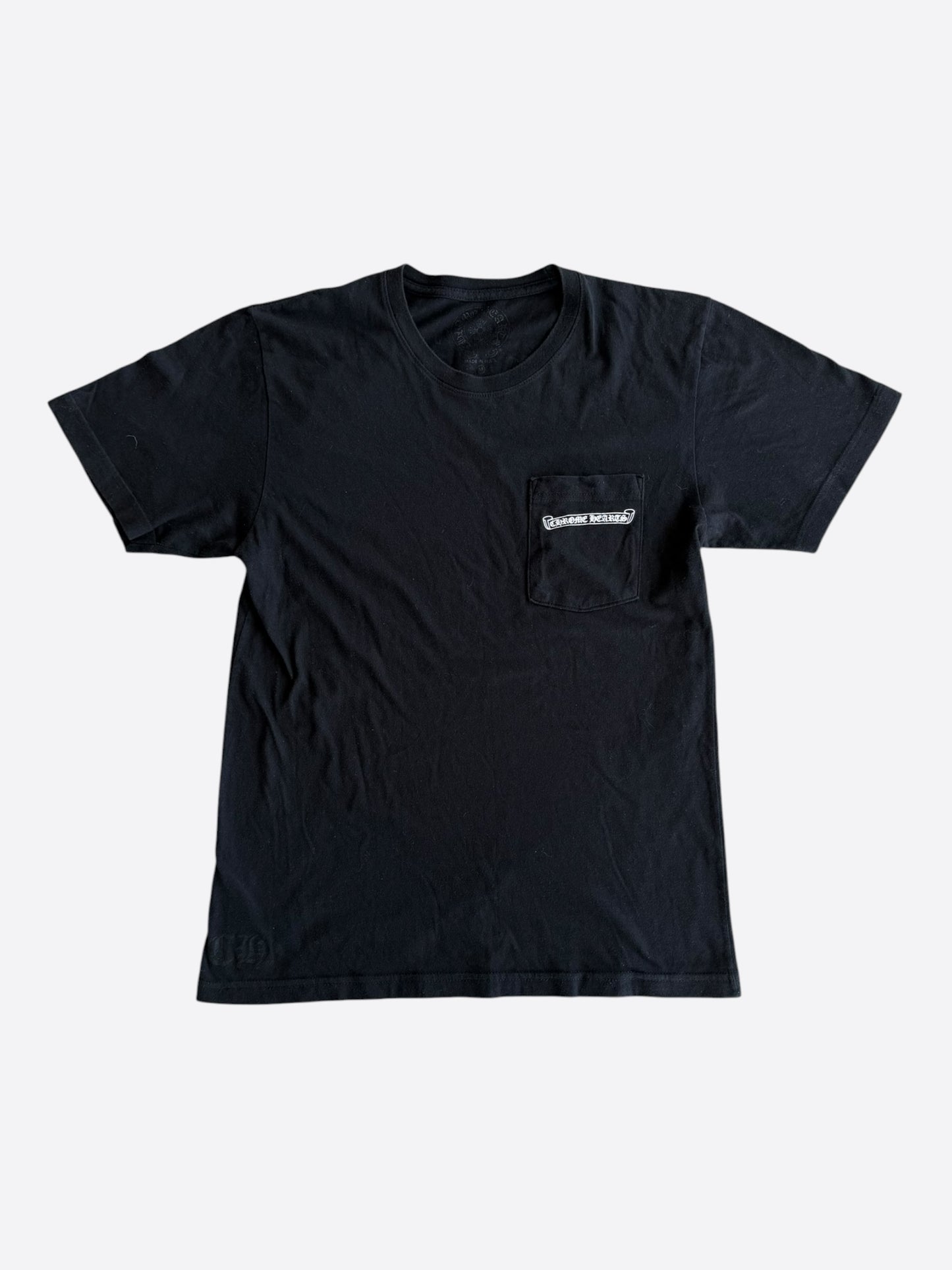 Chrome Hearts Black & White Scroll Logo T-Shirt