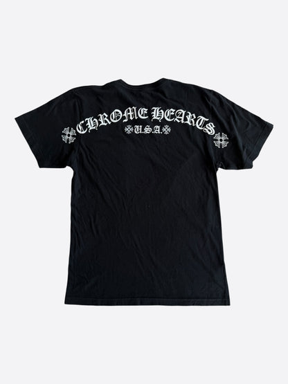 Chrome Hearts Black & White Scroll Logo T-Shirt