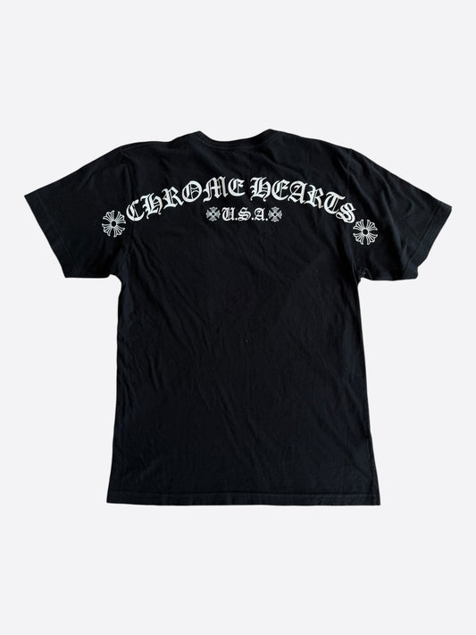 Chrome Hearts Black & White Scroll Logo T-Shirt