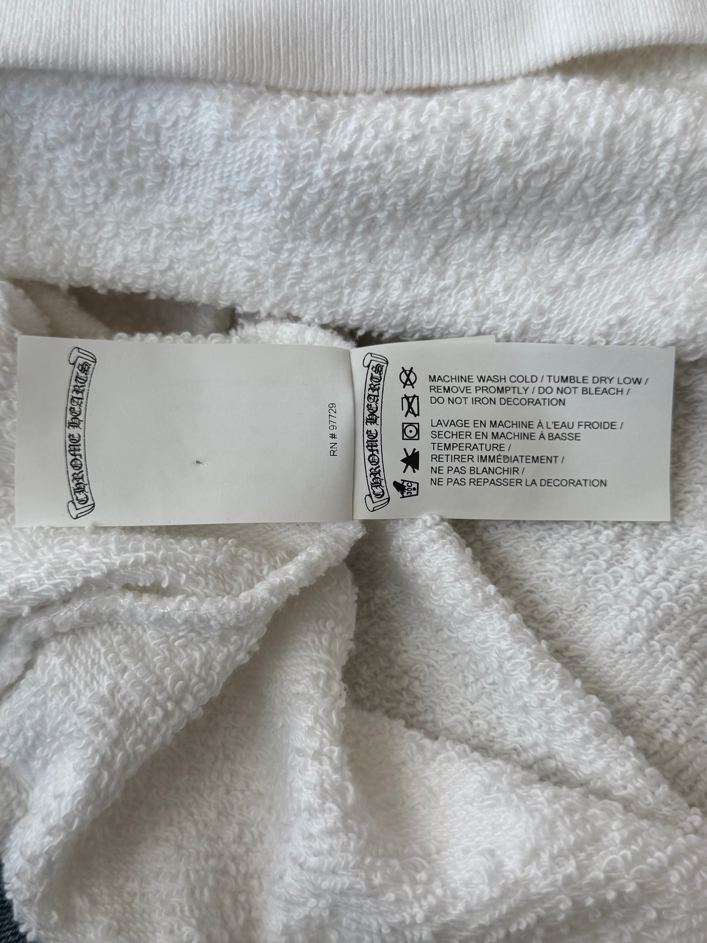 Chrome Hearts White Cross Jacquard Embroidered Hoodie