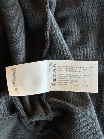 Chrome Hearts Black & White Cross Jacquard Horseshoe Logo Zip Up Hoodie