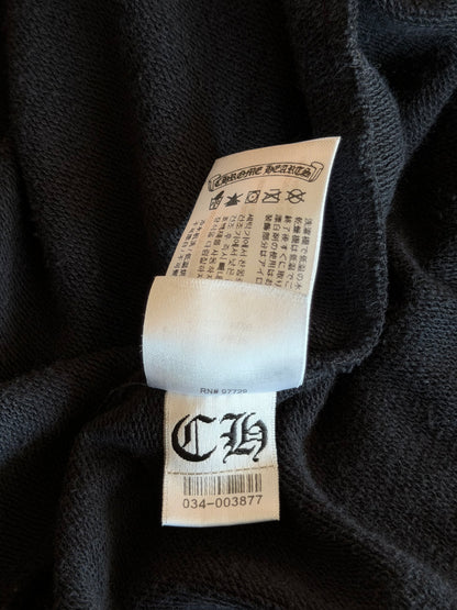 Chrome Hearts Black & White Cross Jacquard Horseshoe Logo Zip Up Hoodie