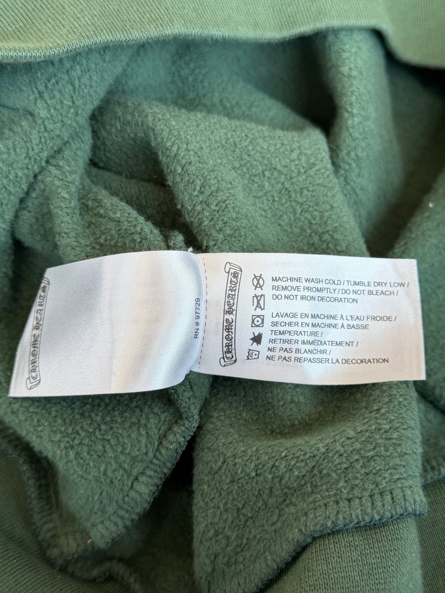 Chrome Hearts Green & Yellow T-Bar Logo Hoodie