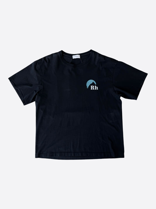 Rhude Black, White & Blue Moonlight Graphic T-Shirt