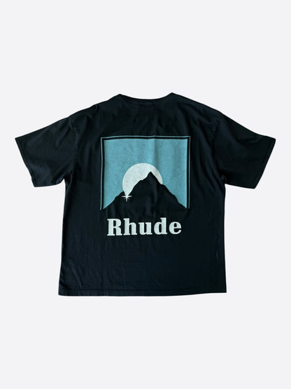 Rhude Black, White & Blue Moonlight Graphic T-Shirt