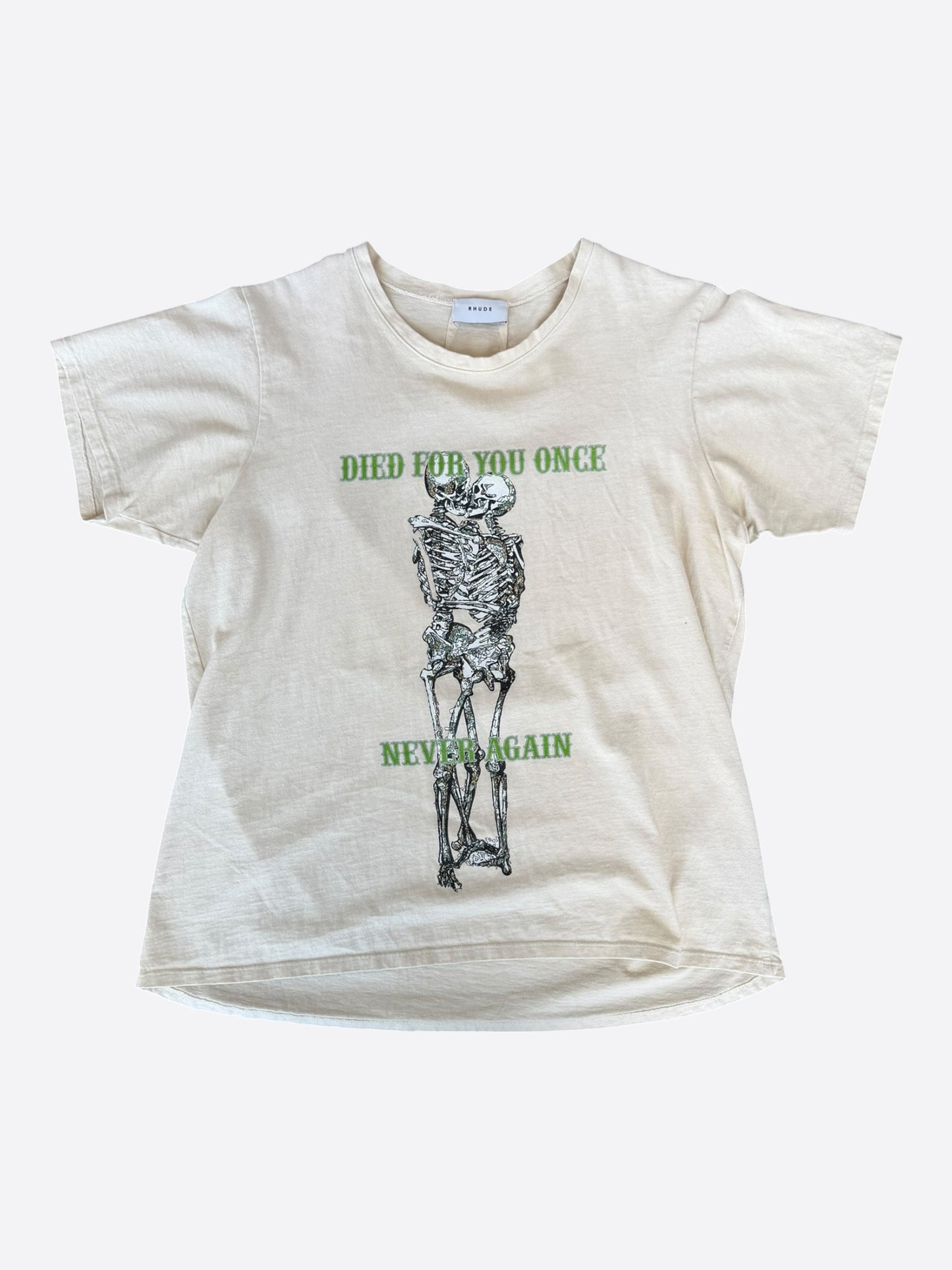 Rhude Vintage White Skeleton Graphic T-Shirt