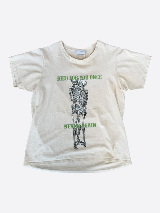 Rhude Vintage White Skeleton Graphic T-Shirt