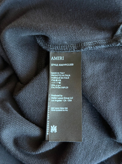 Amiri Black & White MA Logo Embroidered Polo T-Shirt