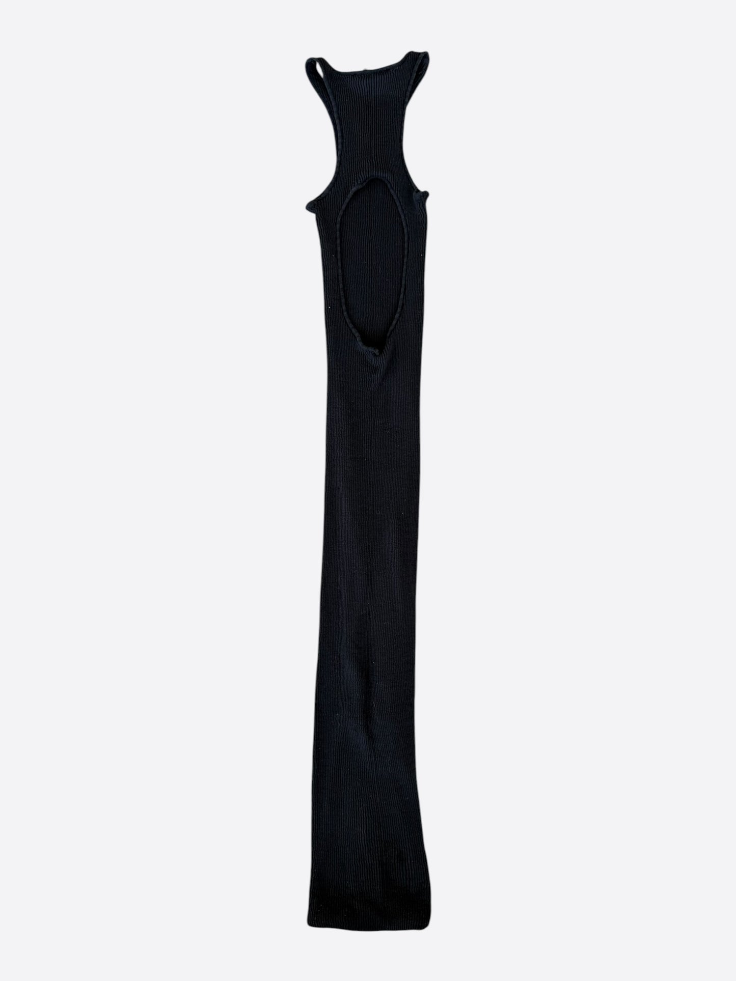 Amiri Black & Silver Staggered Logo Dress