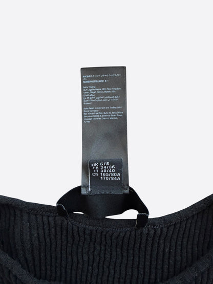 Amiri Black & Silver Staggered Logo Dress