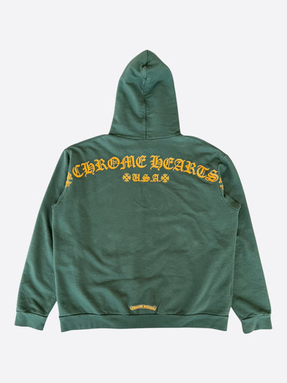 Chrome Hearts Green & Yellow T-Bar Logo Hoodie