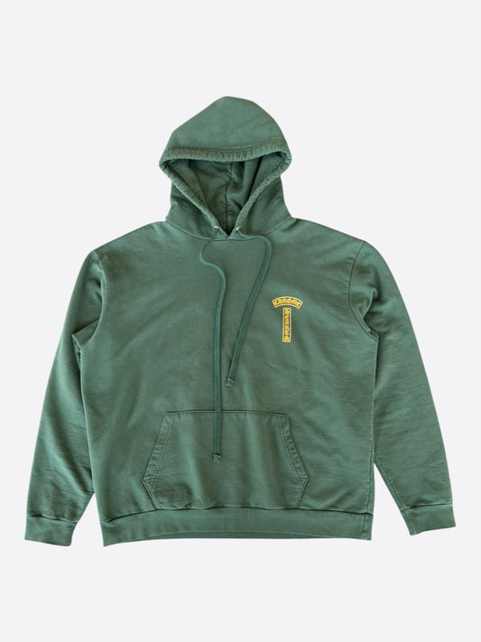 Chrome Hearts Green & Yellow T-Bar Logo Hoodie