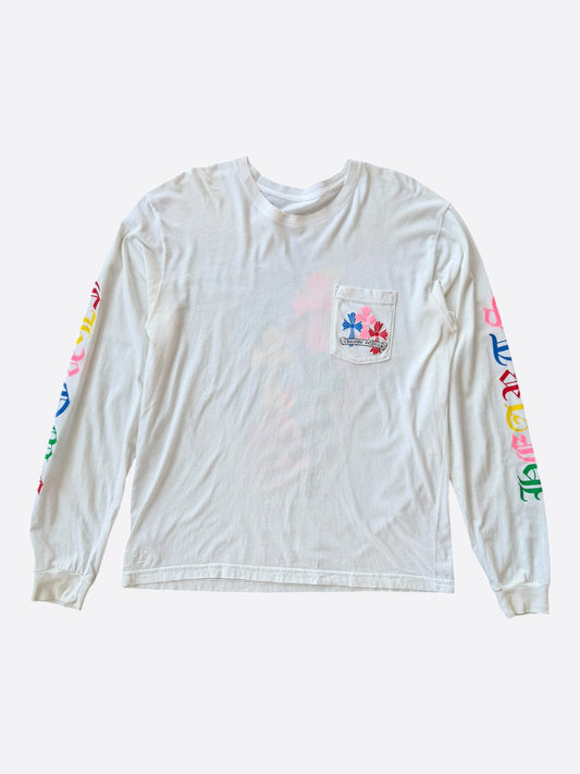Chrome Hearts White & Multicolor Cross Longsleeve T-Shirt