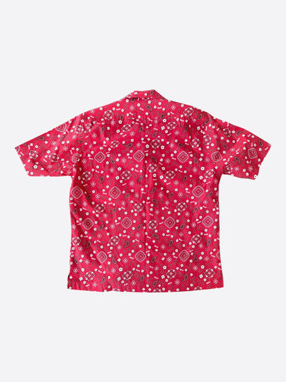 Rhude Red Paisley Bandana Print Button Up Shirt