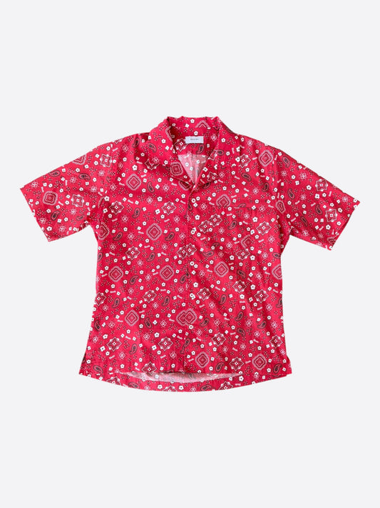 Rhude Red Paisley Bandana Print Button Up Shirt
