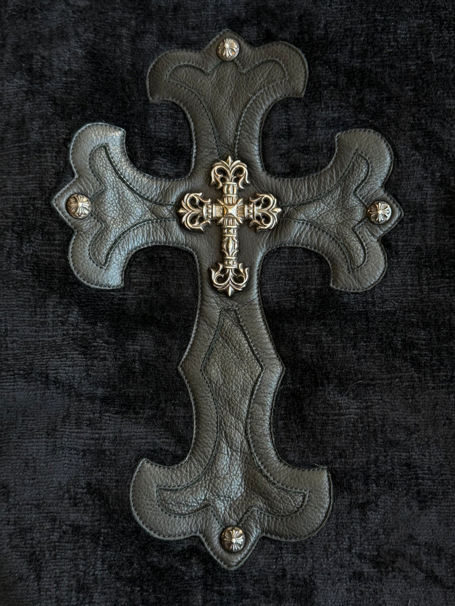 Chrome Hearts Black Filigree Cross Patch Corduroy Jacket