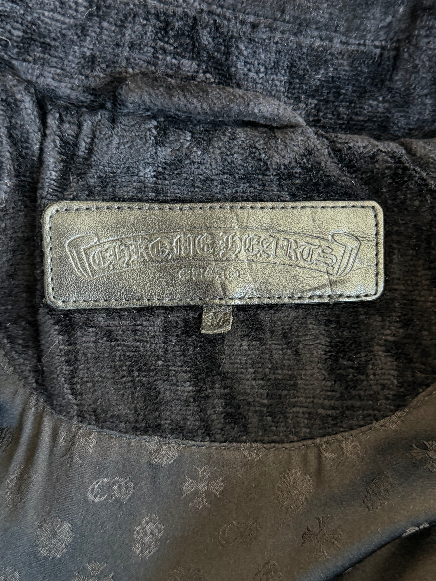 Chrome Hearts Black Filigree Cross Patch Corduroy Jacket