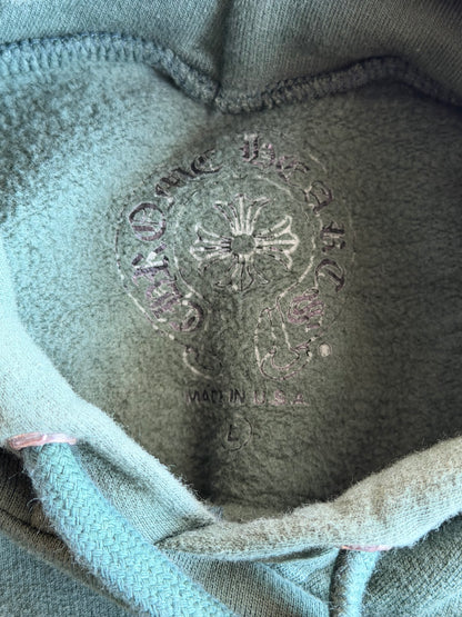 Chrome Hearts Green & Yellow T-Bar Logo Hoodie