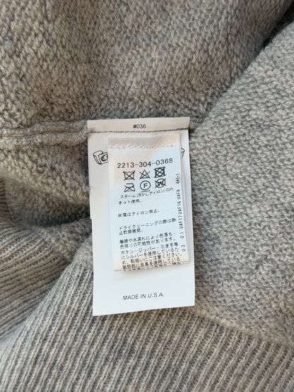 Chrome Hearts Grey & Black Embroidered Cashmere Zip Up Hoodie