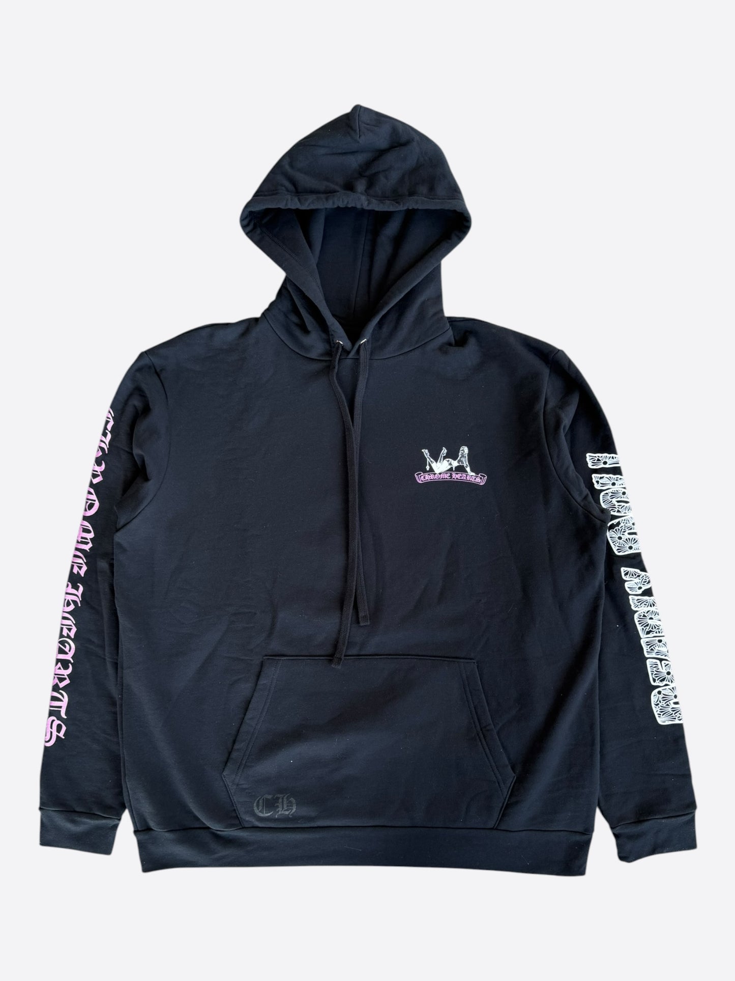 Chrome Hearts Black, White & Pink Deadly Doll Hoodie