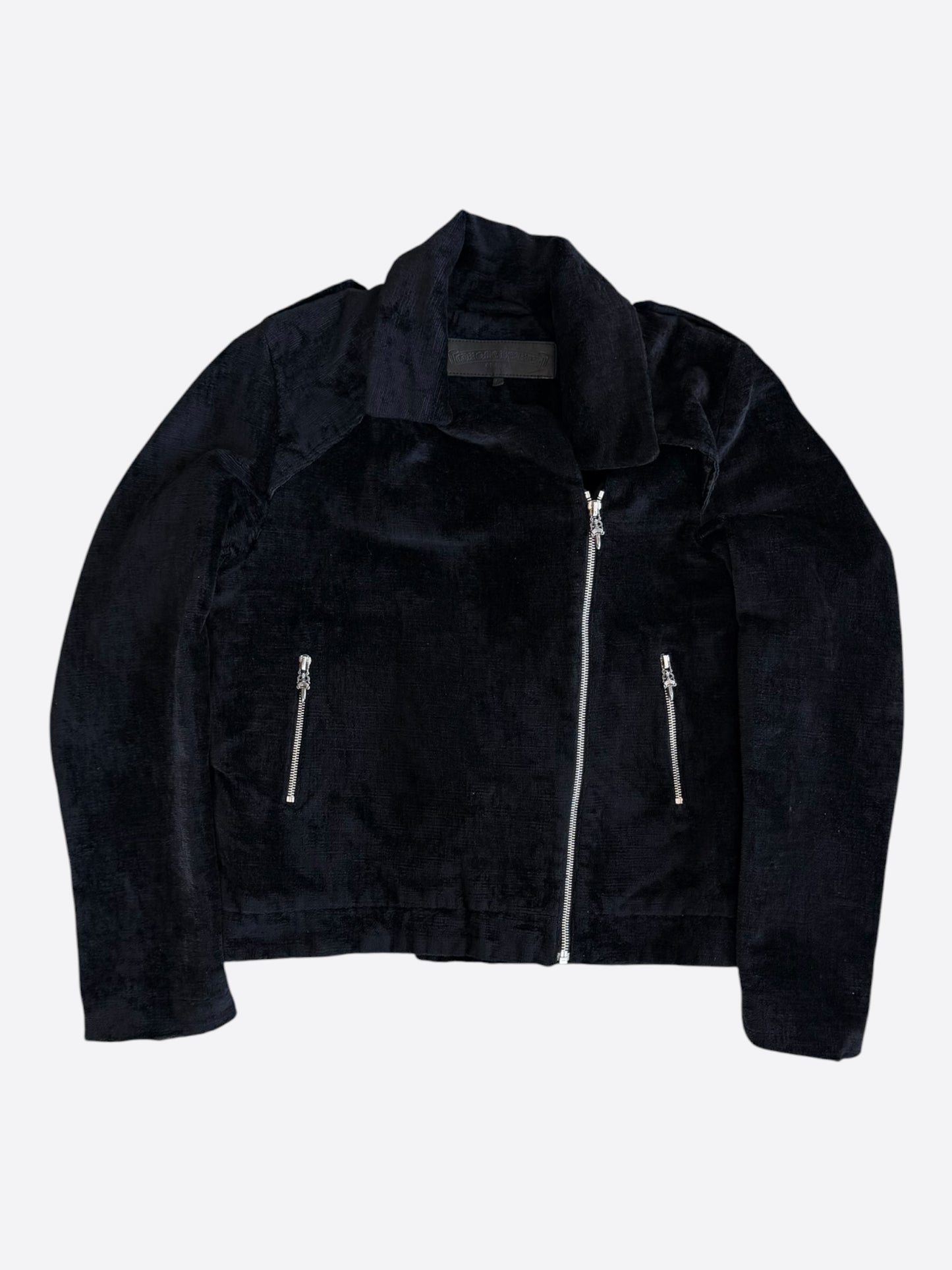Chrome Hearts Black Filigree Cross Patch Corduroy Jacket