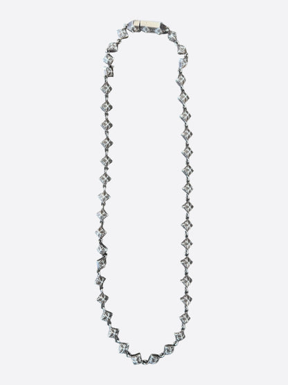 Chrome Hearts Silver Pyramid Cross Necklace