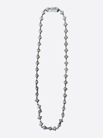 Chrome Hearts Silver Pyramid Cross Necklace