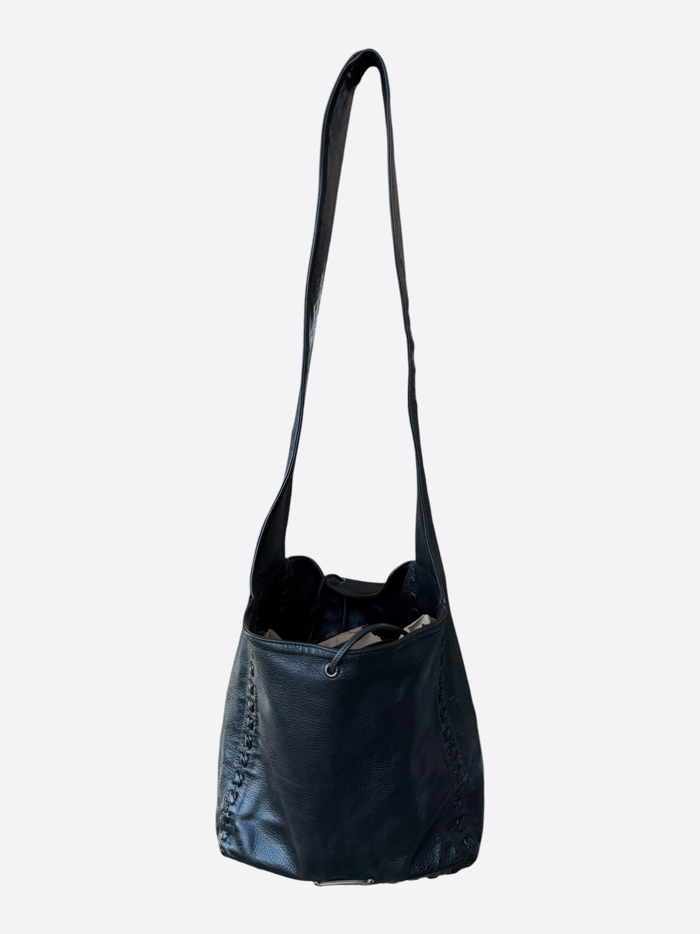 Chrome Hearts Black Filigree Cross Patch Bag