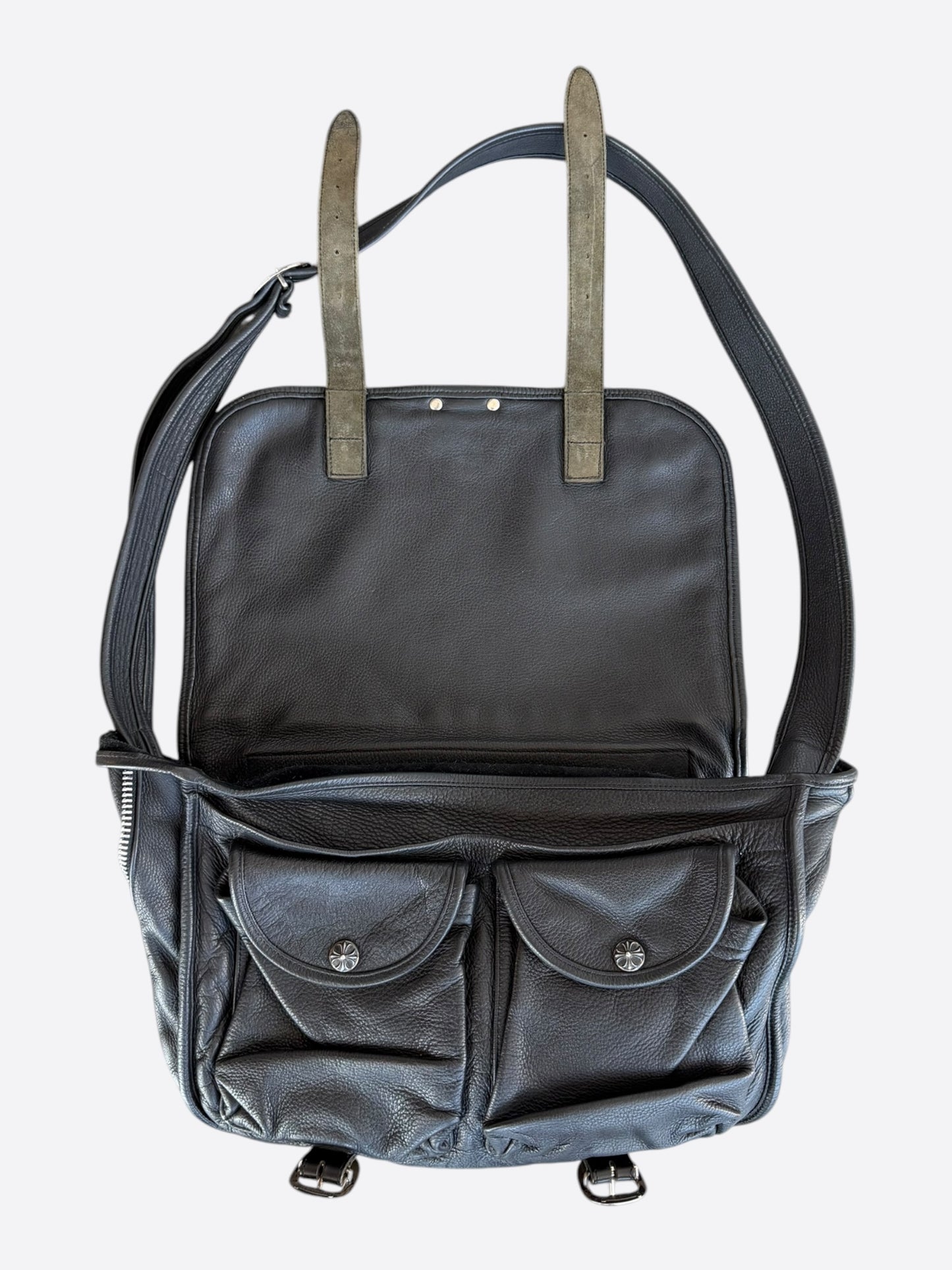 Chrome Hearts Black & Silver Dagger Gunslinger Messenger Bag