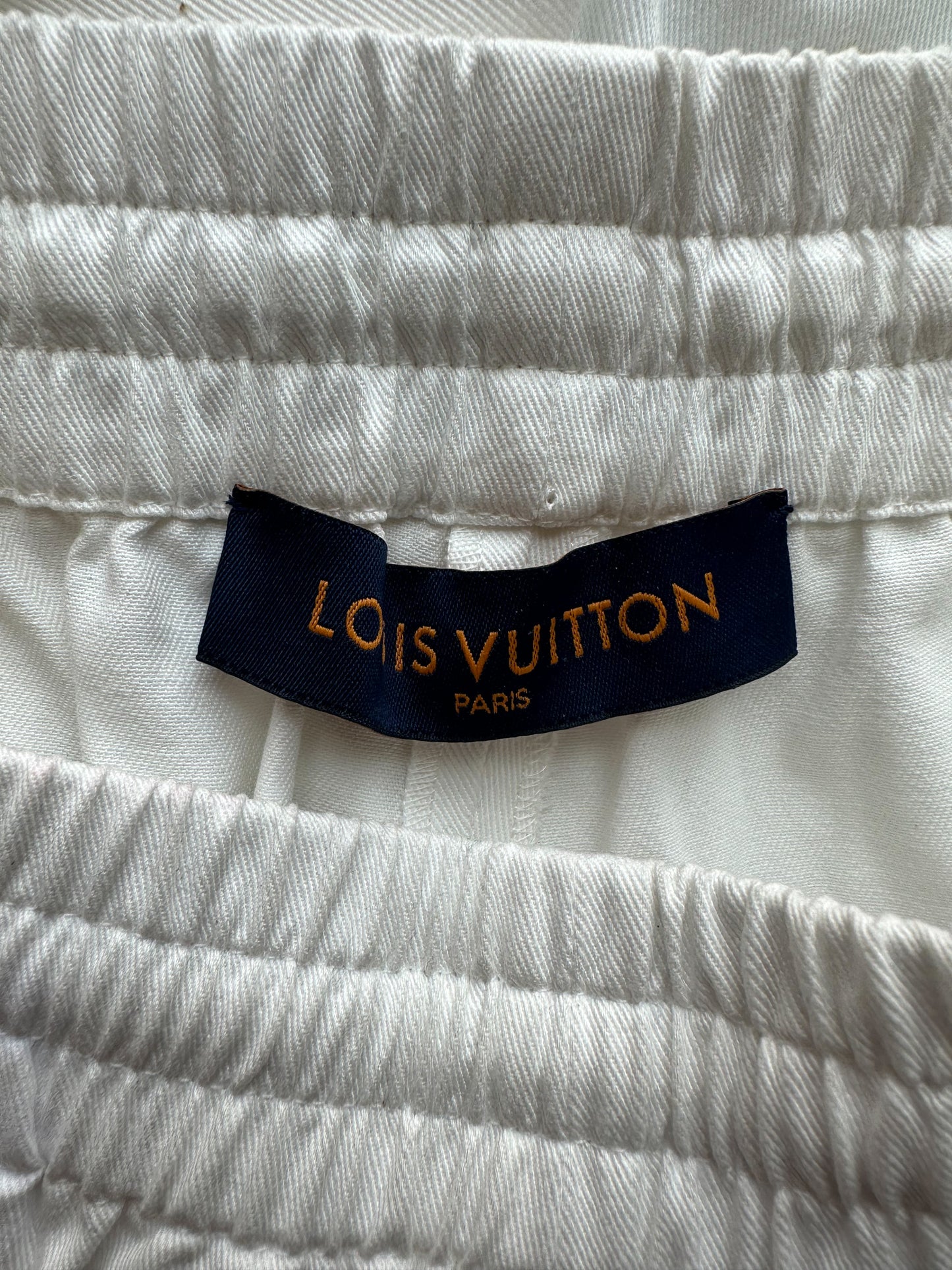 Shop Louis Vuitton Monogram Logo Basket Ball Pants Shorts by