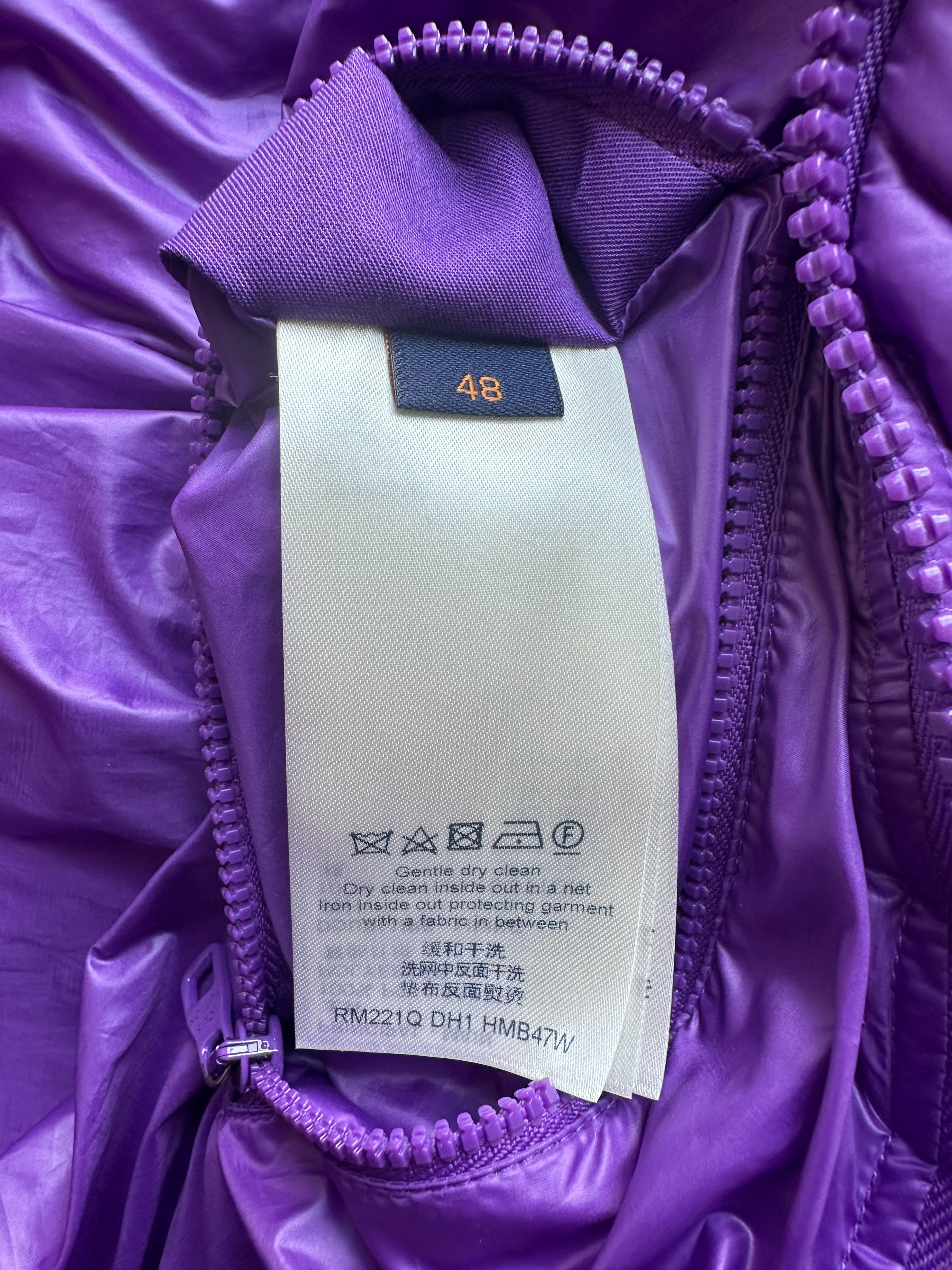 Louis Vuitton Purple Flower Monogram Puffer Jacket