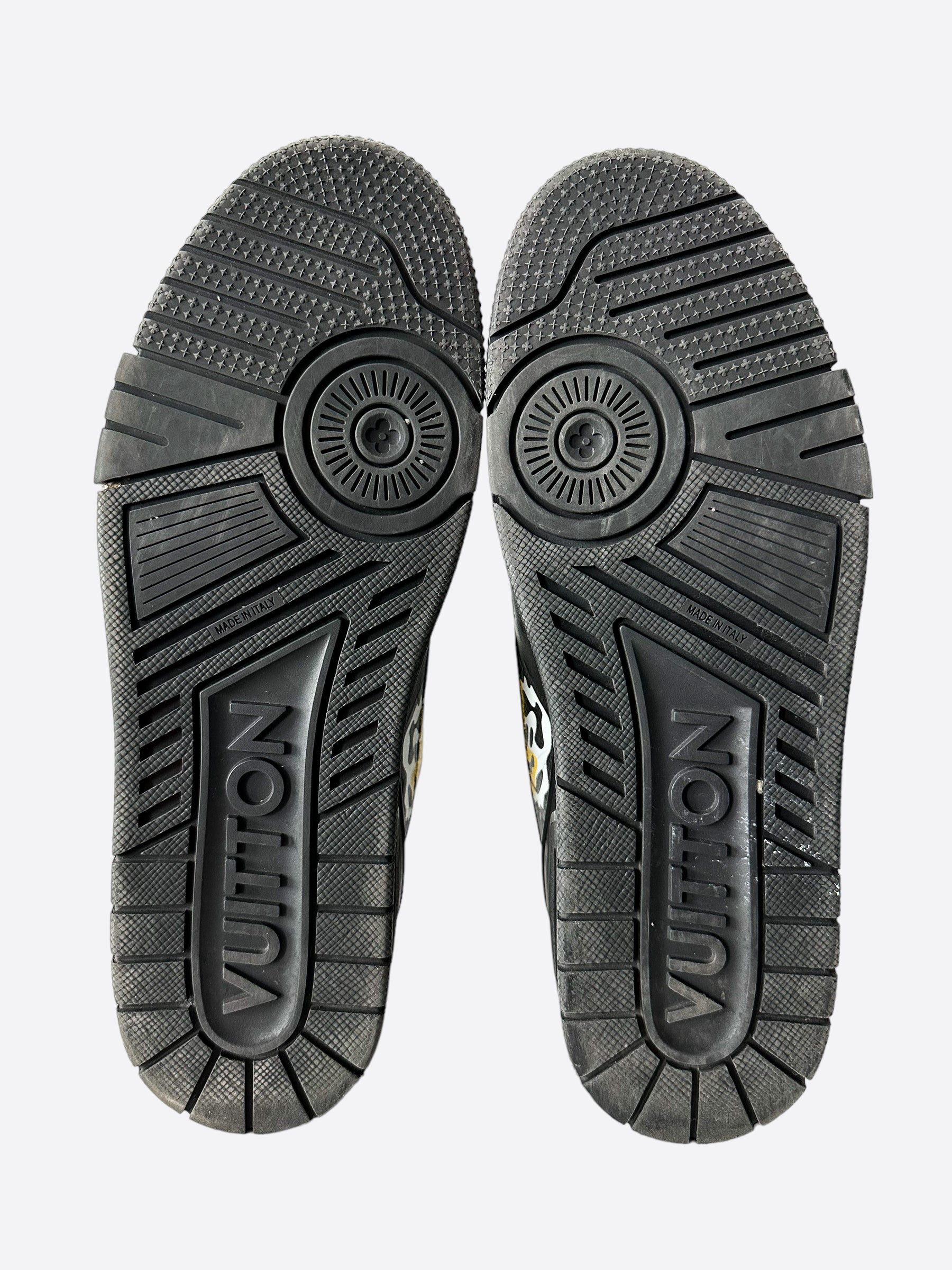 Pre-owned Louis Vuitton X Nigo Louis Vuitton Nigo Black & Grey Damier Trainer  Sneaker