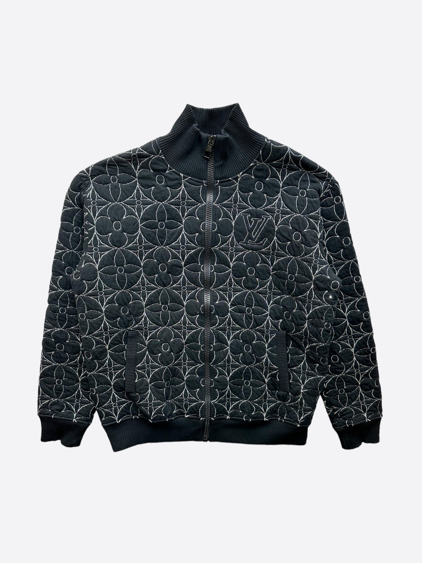 Louis Vuitton Black & White Flower Monogram Jacket – Savonches