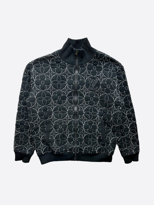 Louis Vuitton Black & White Flower Monogram Jacket