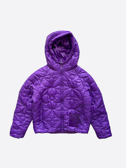 Louis Vuitton Purple Flower Monogram Puffer Jacket