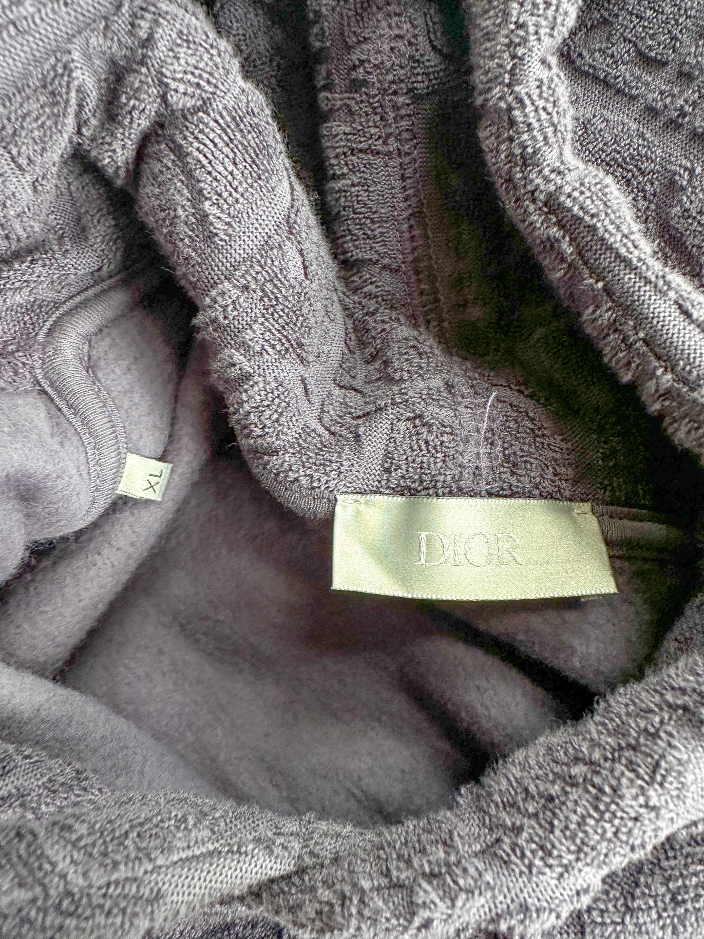 Dior Purple Oblique Towel Hoodie