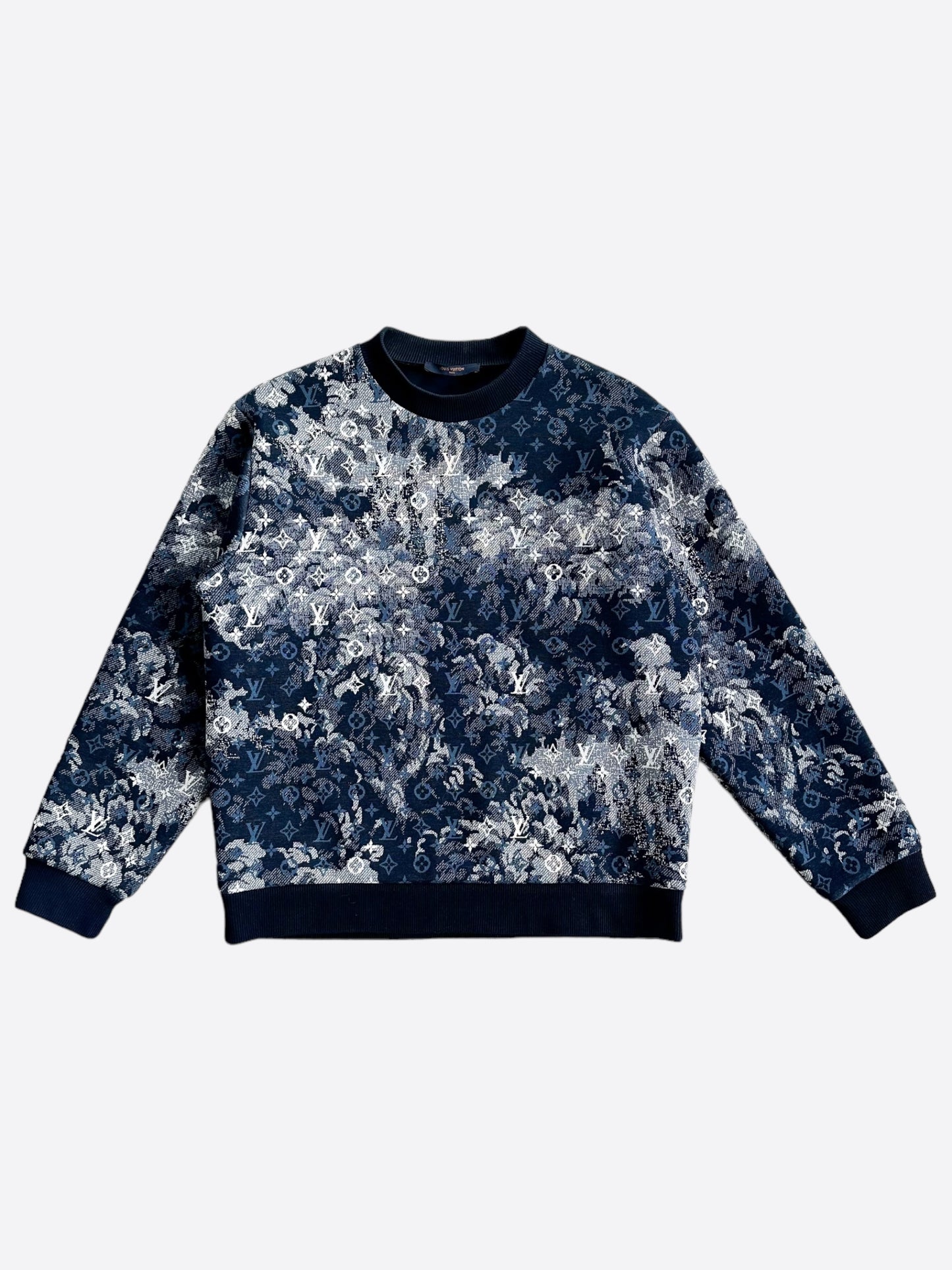 Louis Vuitton Blue Tapestry Monogram Sweater