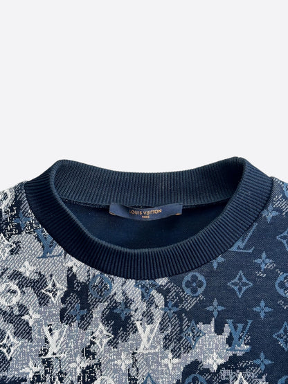 Louis Vuitton Blue Tapestry Monogram Sweater