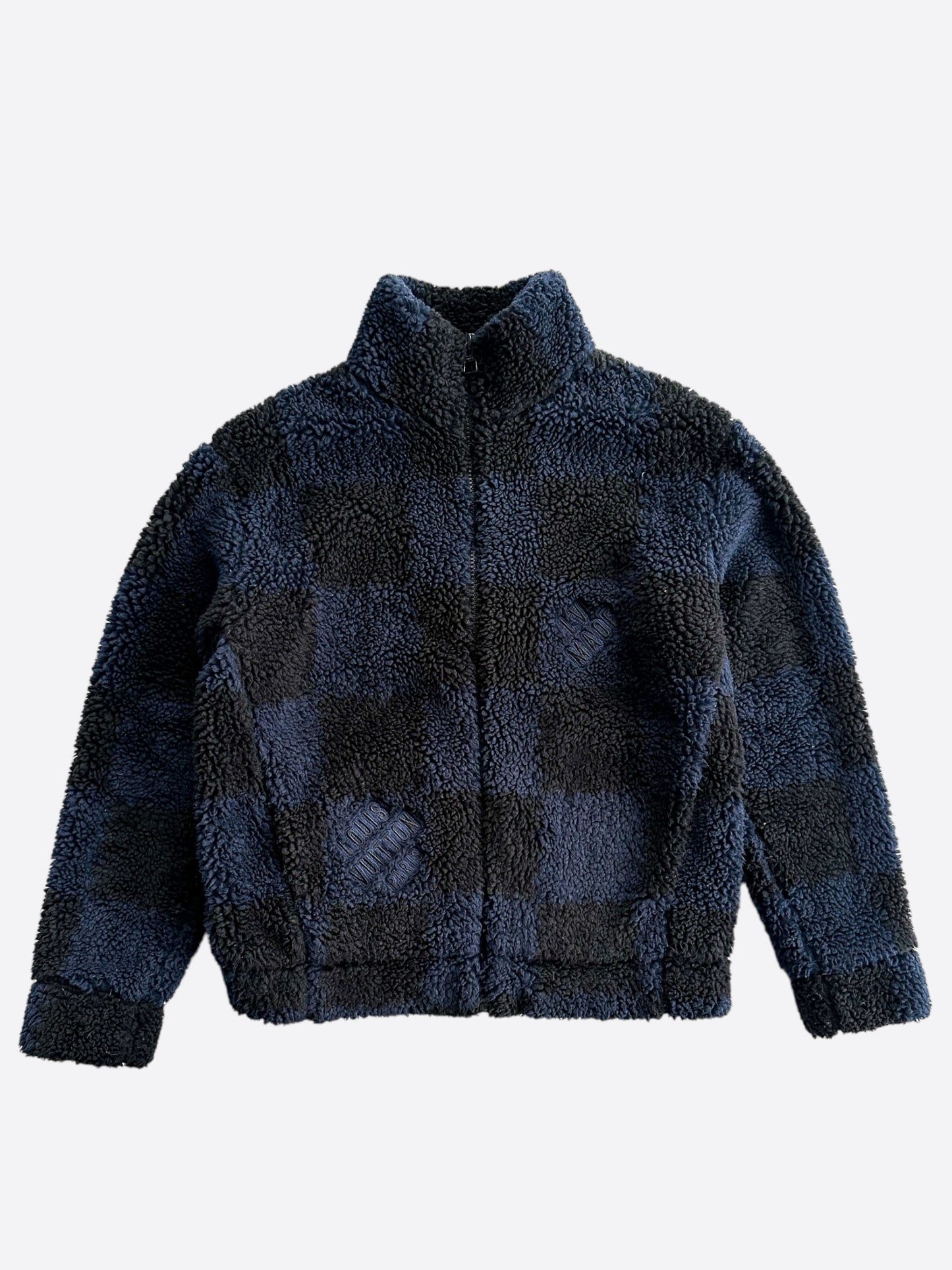 Louis Vuitton Nigo Black & Blue Checkered Fleece