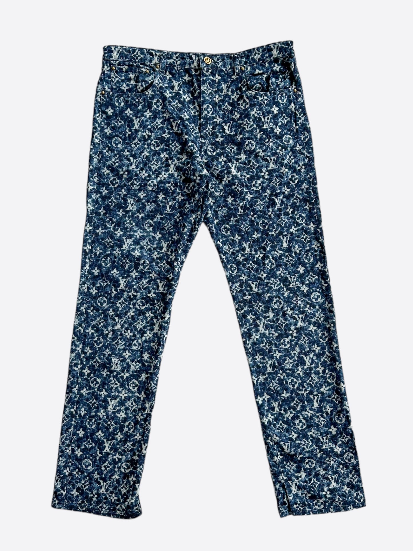 Louis Vuitton Blue Pointillism Monogram Jeans