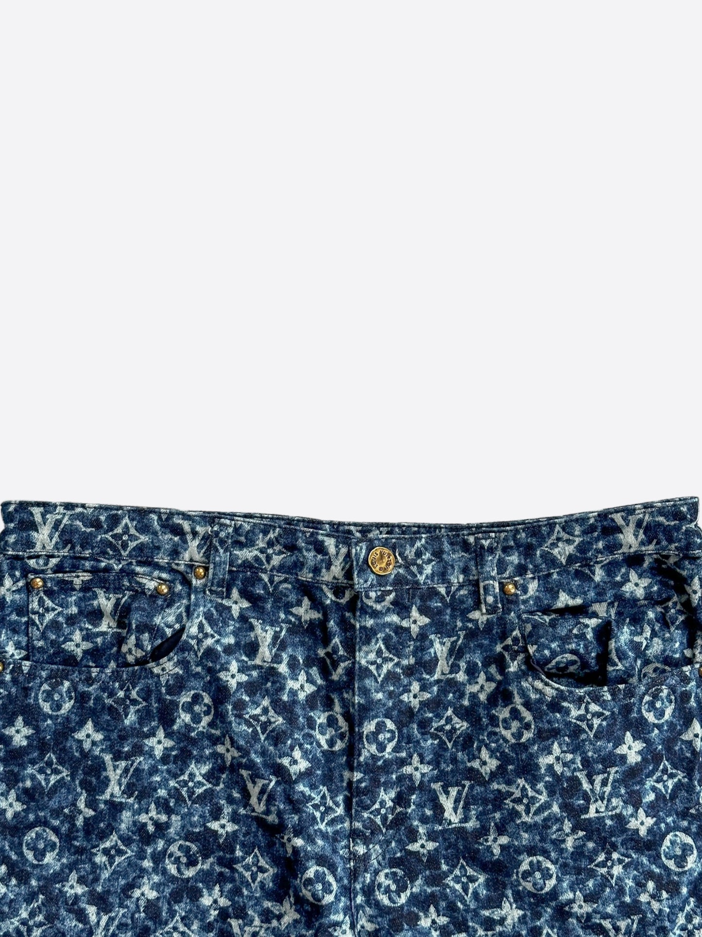 Louis Vuitton Blue Pointillism Monogram Jeans