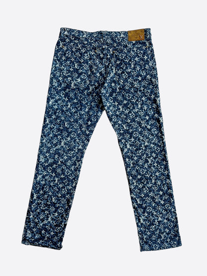 Louis Vuitton Blue Pointillism Monogram Jeans