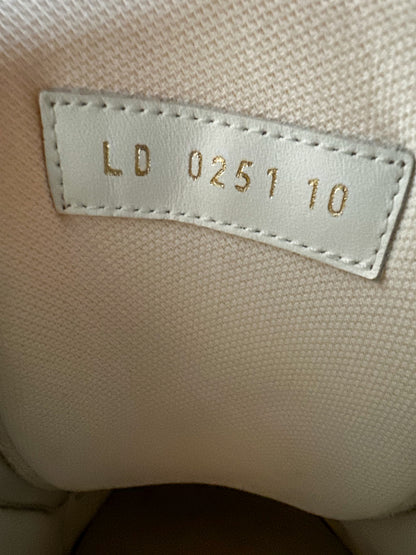 Louis Vuitton Silver & Tan Monogram Trainers