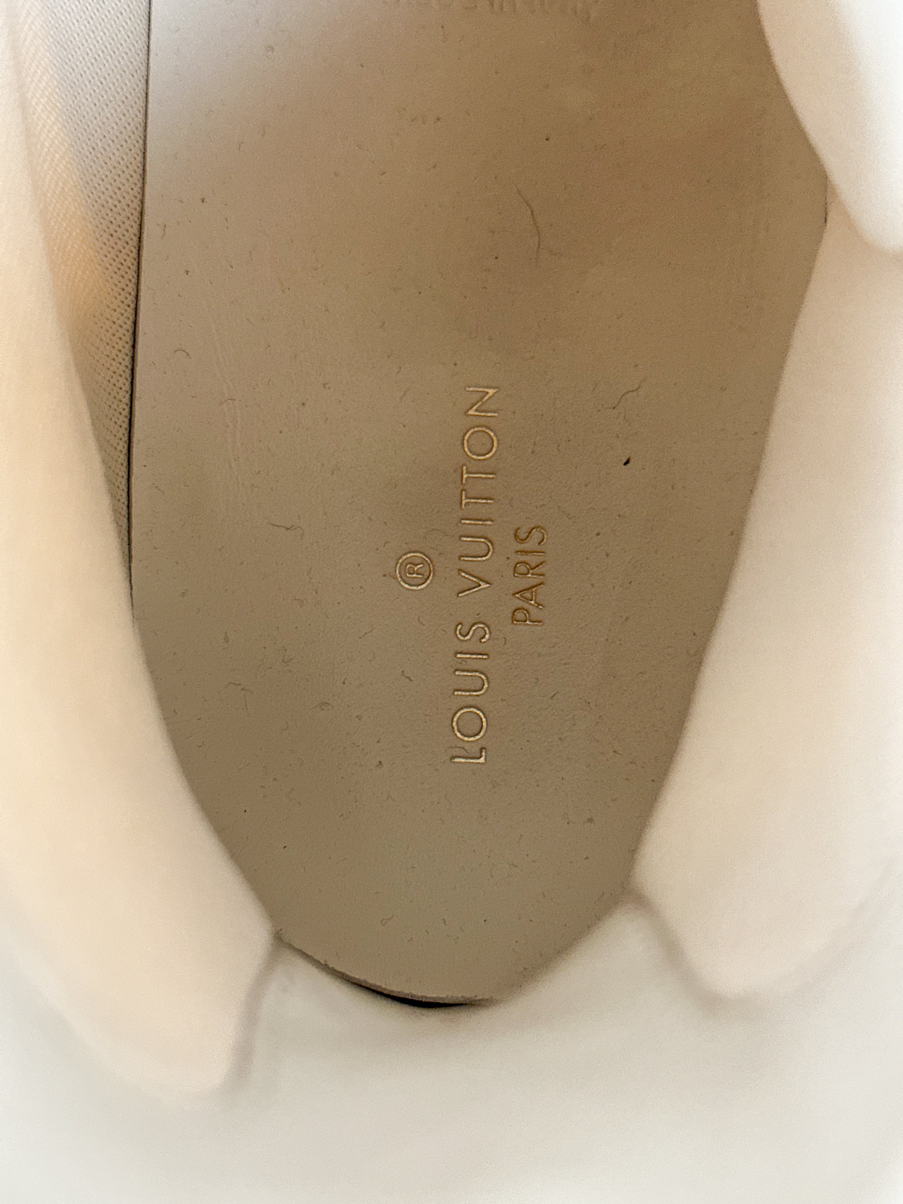 Louis Vuitton White Upside Down Logo Tattoo Sneakers – Savonches Louis Vuitton White Upside Down Logo Tattoo Sneakers – Savonches